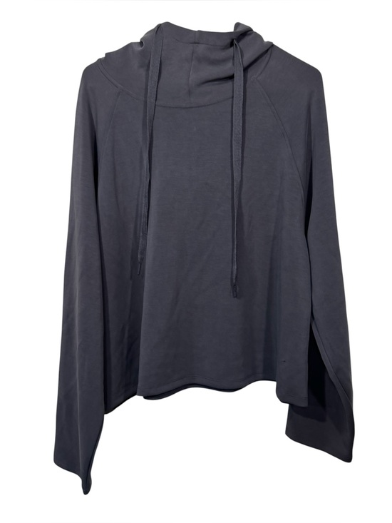 JoyLab Tops - NWT JoyLab Gray Mock Neck Relaxed Fit Plush Pullover Hoodie Sweatshirt